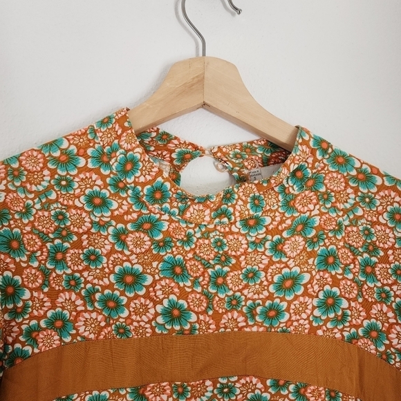 Valija Bohemian Floral Retro Tunic Dress Small - Picture 3 of 12